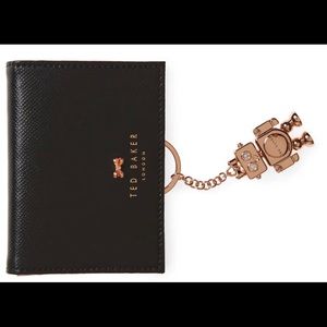 Ted  Baker Leather Card Case with Robot Key Chain